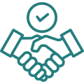 Agreement symbol with checkmark